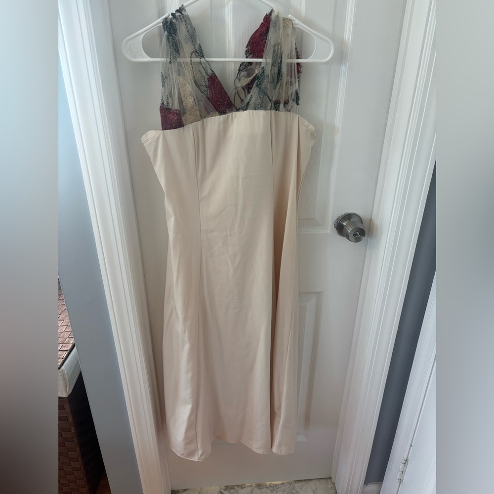 SHEIN | Beige Dress with Floral Straps